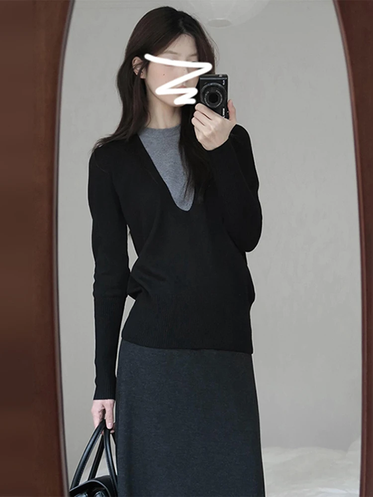 البلوزات لاعبا البلوفرات النساء محبوك القمم الحيوان طباعة سترة شقوق حافة الحفل اليومي مهرجان بديل روك باند صالح #2