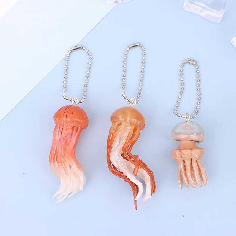 Original Toy Jellyfish Figure Keychain Pendant Kawaii Jelly Fish Cute Anime Figurine Gift