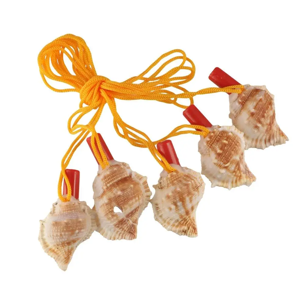 Party Crafts Necklace Natural Pendant Souvenirs Shell Kids Children Toys Conch  Whistle Gift Survival Tool