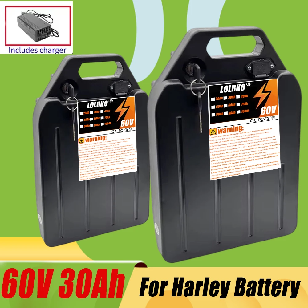 For Harley Citycoco 60V100Ah Electric Motorcycle Waterproof 18650 Lithium Battery Suitable For CityCoco Electric Scooter Battery