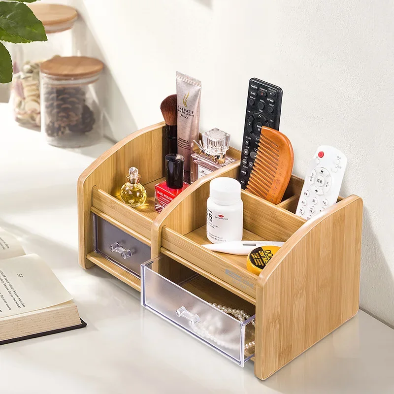 

Desktop Wooden Stationery Storage Pen Box Living Room Remote Control Cosmetics Bedroom Various Miscellaneous Storage Racks