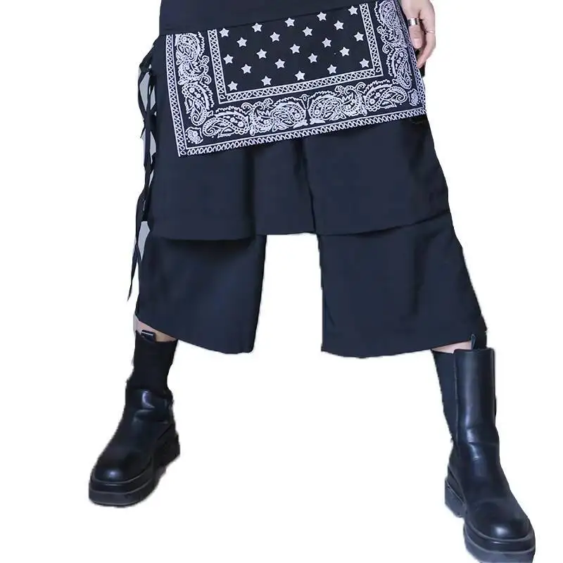 レディースワイド脚パンツズボンスカート春と秋の新二枚のデザインカジュアルカジュアル大サイズ9ワイド脚パンツ