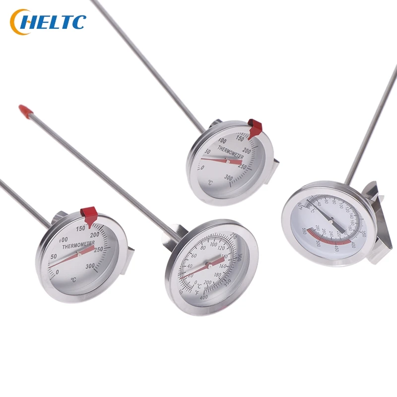 1PCS Cooking Probe Thermometer Kitchen Tools Cooking Temperature Meter Gauge 0~300℃ Milk Coffee Food Meat Gauge Stainless Steel