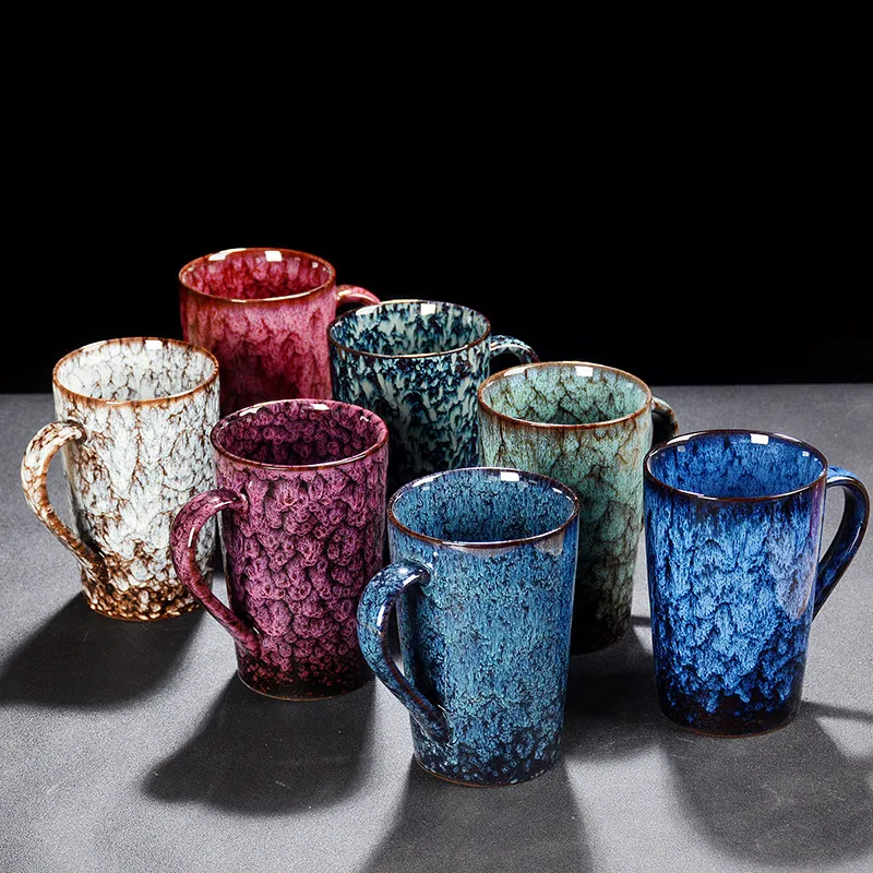 Kiln-changed Jianzhan Mug Large Capacity Water Cup Old Retro Coarse Pottery Creative Teacup