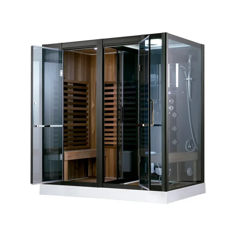 Wet & Dry 2 person steam sauna room with shower