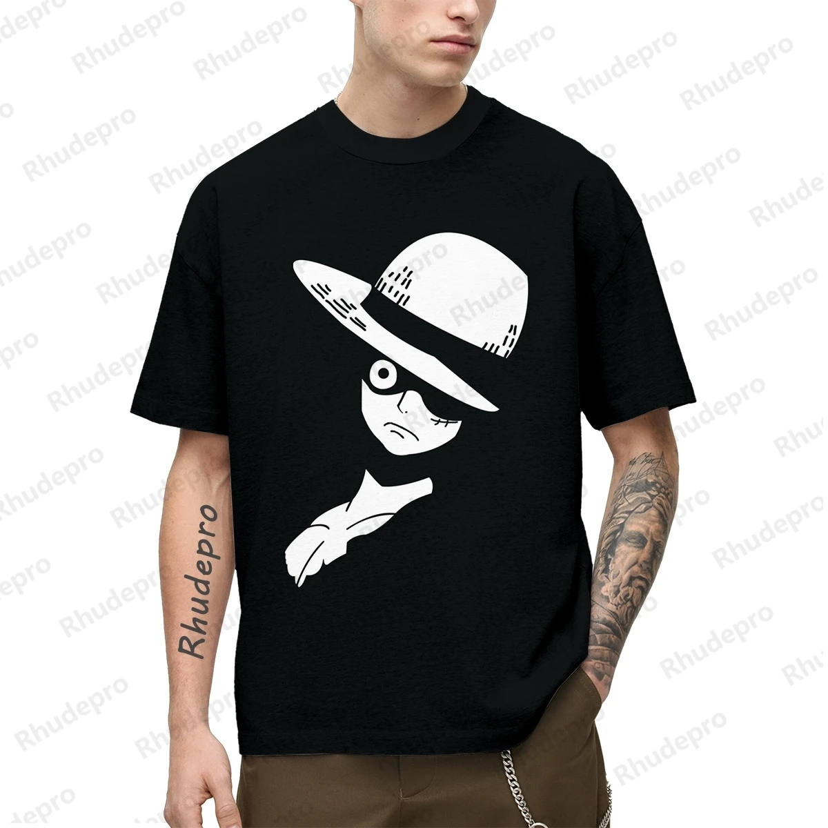 Camiseta Impressa Luffy 3D dos homens, Camisa Engraçada de Uma Peça, Camiseta Harajuku Japonesa, Roupas de Manga Curta, Tops e Camisetas