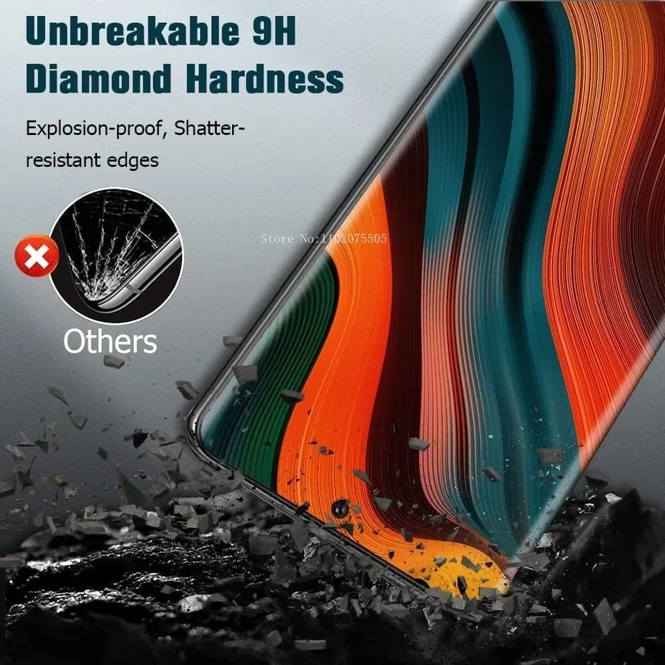 4 piezas de vidrio templado curvo para Samsung Galaxy S25 S24 S23 S22 S21 Ultra Plus S21 S20 S10 Note 20 10 S8 S9, protector de pantalla de vidrio 5