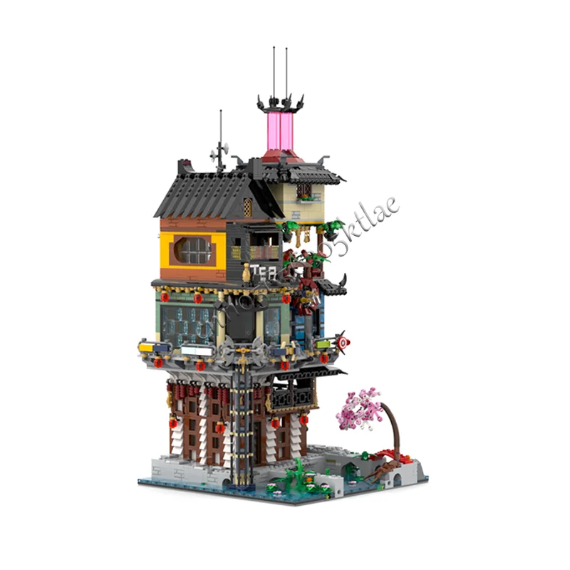 3947 PCS Hot Sale Cyberpunk Style Tower Building Blocks Set Futuristic Urban Architecture Kids Assembly Exquisite Birthday gifts view 2