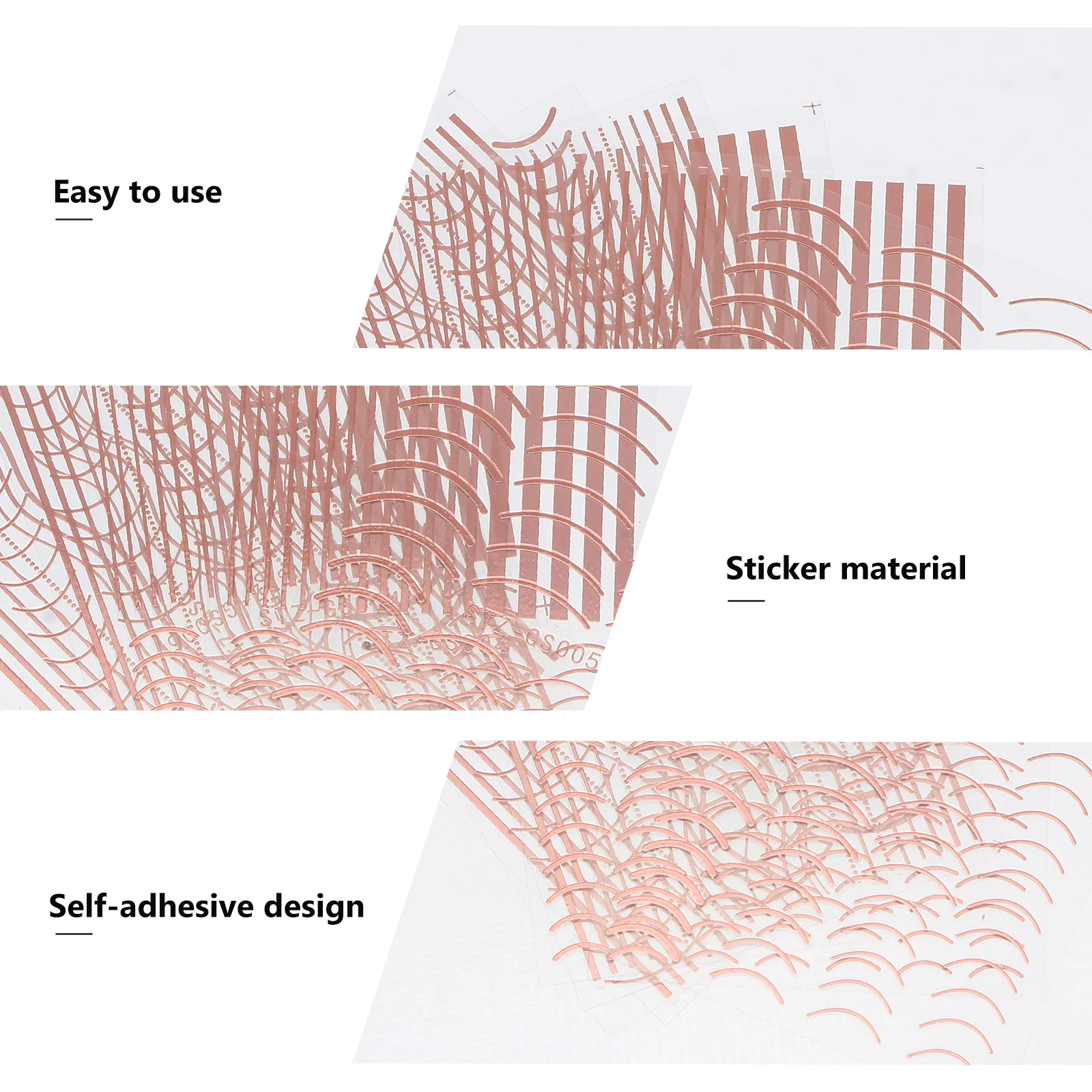 

6Pcs Nail Stickers Self Adhesive Easy Use Rose DIY Nail Art Tip Decal Creative Waterproof Manicure Decoration