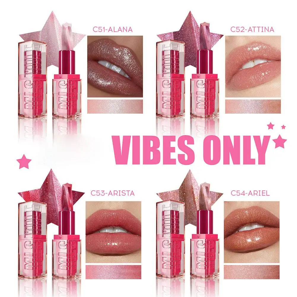 Jelly Mirror ลิปสติก Love Shape กันน้ํา Non-stick Cup Solid Lip Gloss Clear Long Lasting Moisturizing ลิปสติกปากกา