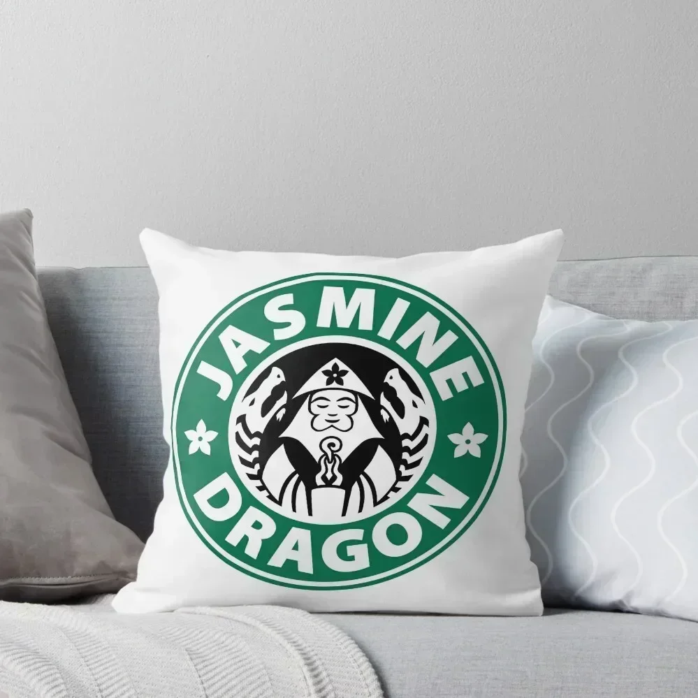 

The Jasmine Dragon Throw Pillow Decorative Sofa Cushion christmas supplies Pillows Aesthetic New year pillow