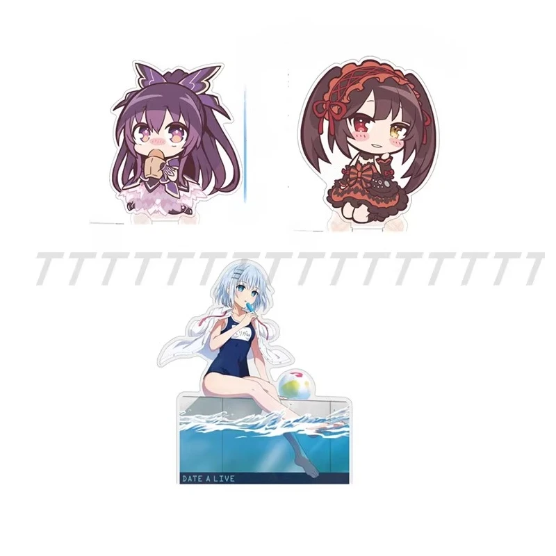 Game IV Acrylic Stand Doll Anime Origami Tobiichi Tokisaki Kurumi Figure Model Plate Cosplay Toy for Gift