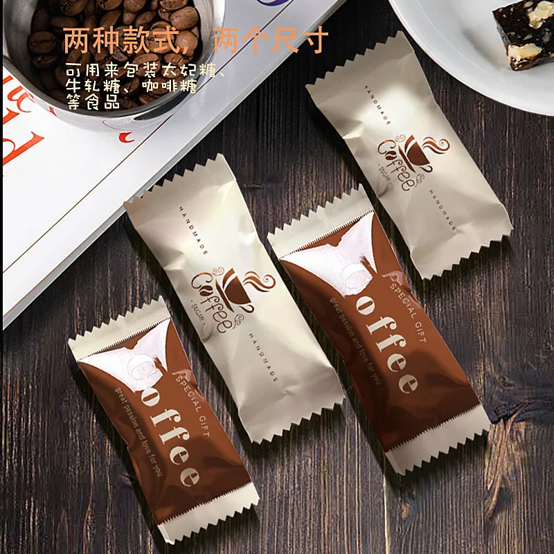 100Pcs 3.6x7cm Disposable Thickened Coffee Sugar Bags Baking DIY Manual Toffee Candy Chocolate Machine Sealing Packaging