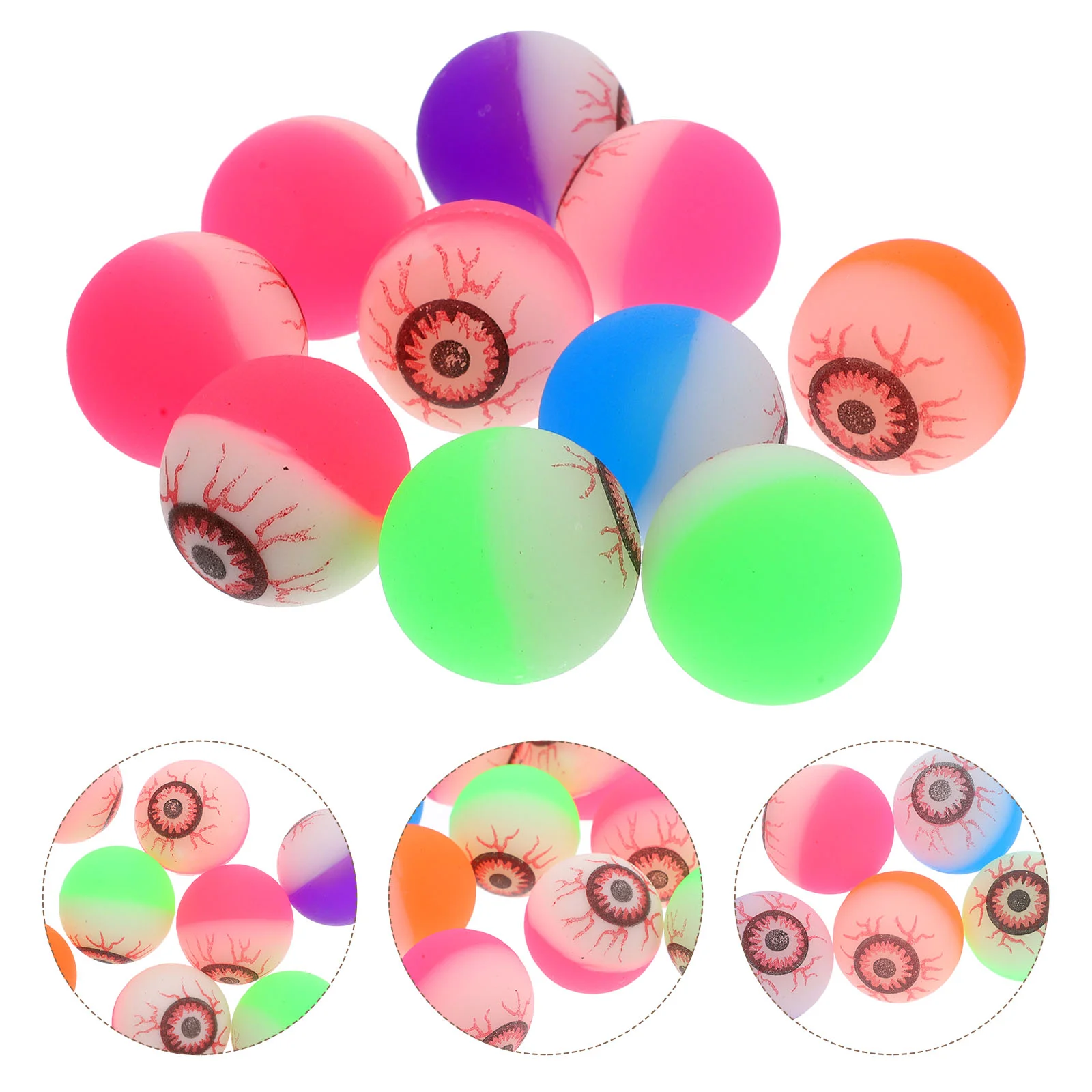 

10 Pcs Eyeball Pong Balls Bouncy Eyeballs for Kids Party Favors Halloween Child