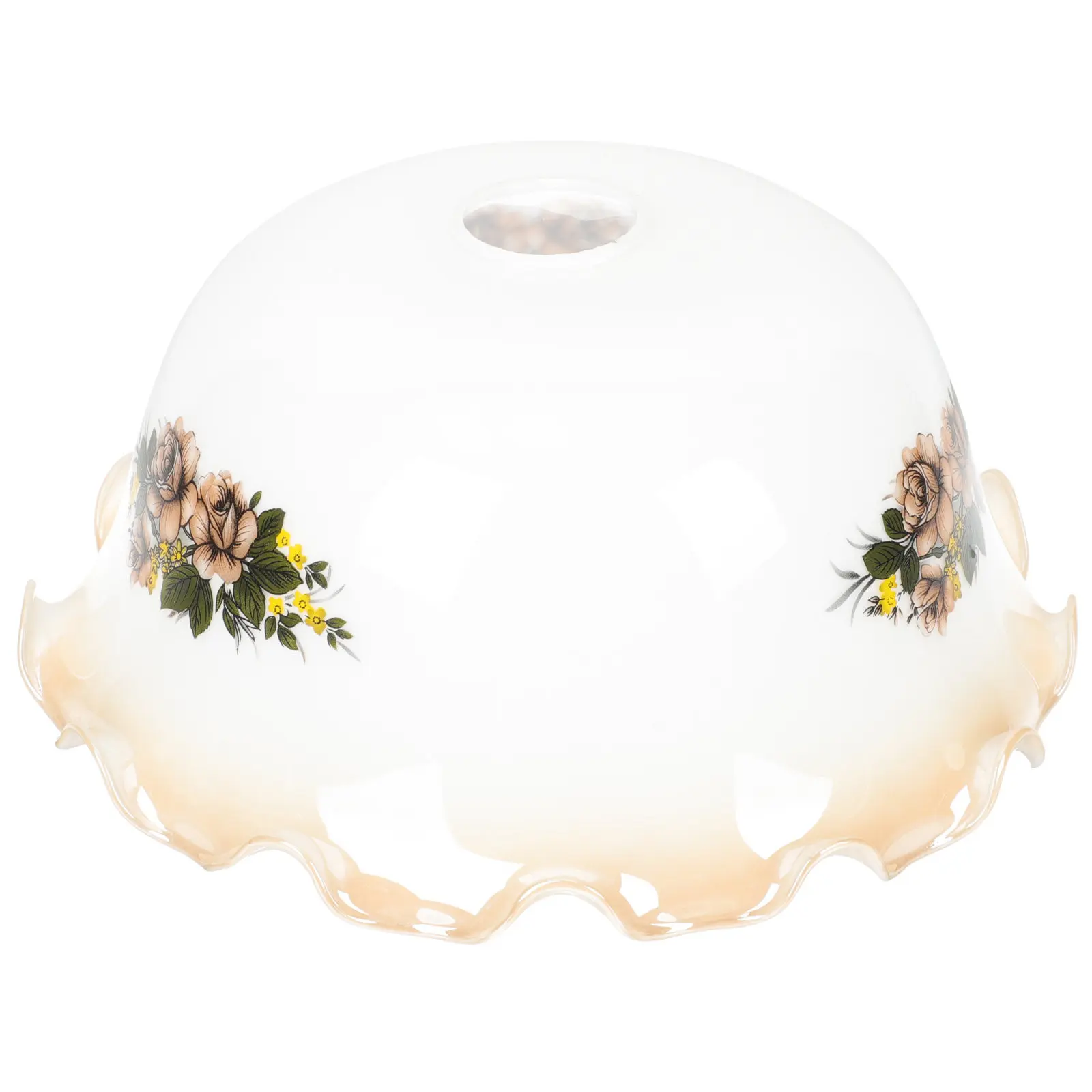 White Glass Lamp Shade Small Decorative Lampshade Table Light Shade Ceiling Lamp Cover Retro Rustic Vintage Style for Bedroom