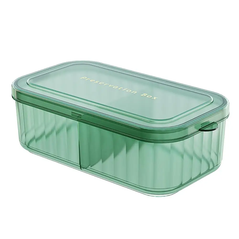 Fruit Vegetable Storage Container Microwave Sealed Food Fridge Box Rectangular Box -keeping Storage Kitchen Organizer C3k9