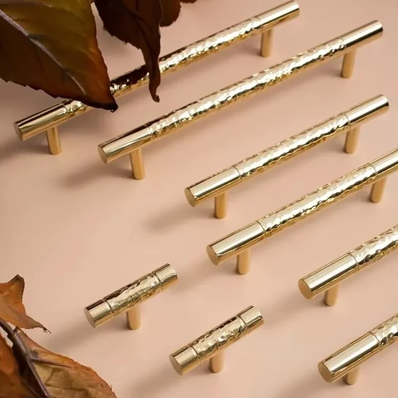 Longer Solid Brass Cabinet Door Knobs and Handles Furniture Cupboard Wardrobe Drawer Pull T Bar Handles /Handmade