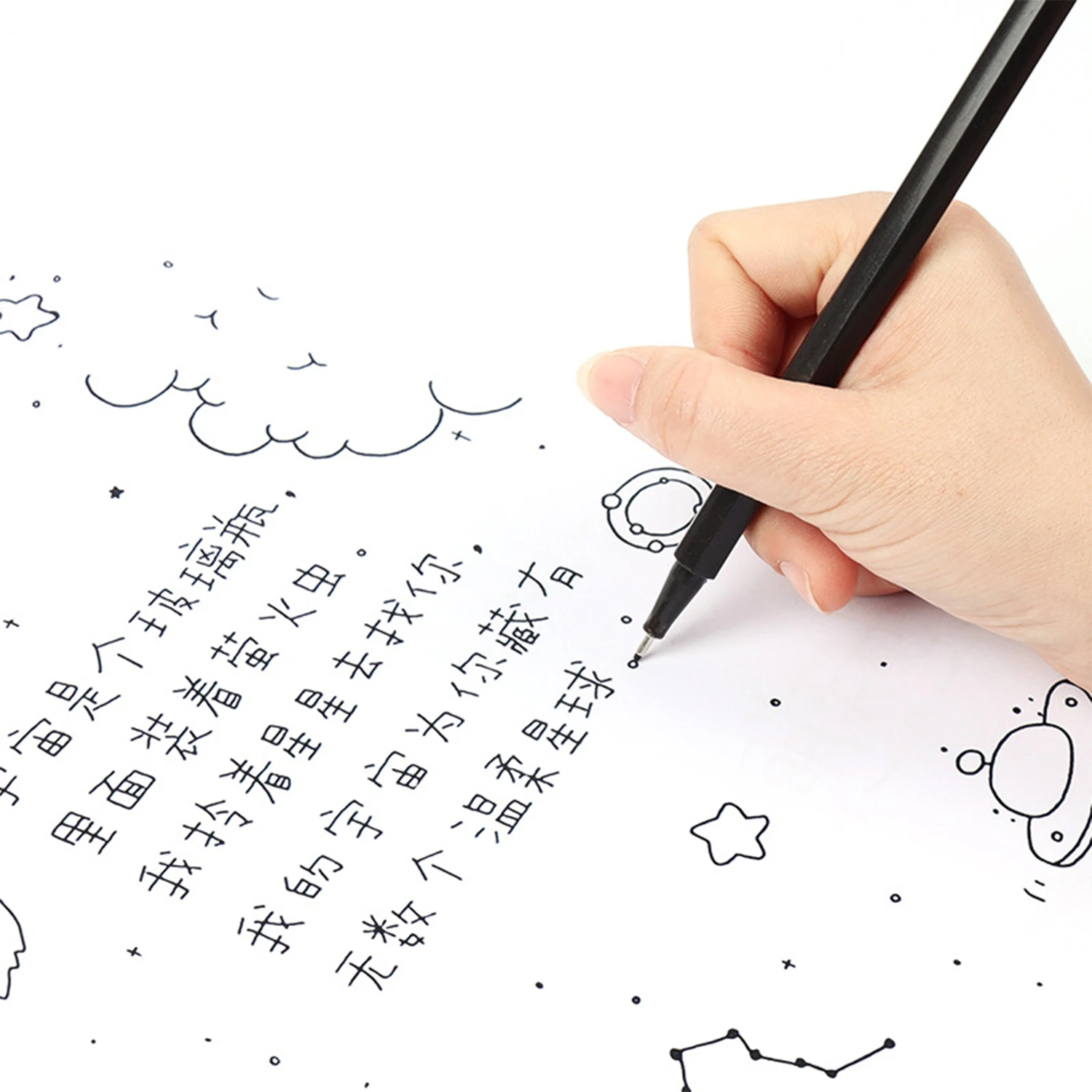 

10 Size Black Fineliner Waterproof Archival Ink Fine Point Pen Artist Illustration Sketching Anime Manga Drawing Painting Pens
