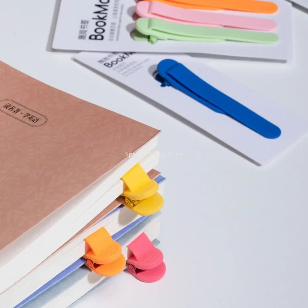 1/3Pcs Silicone Bookmark Automatically Follows Page Flipping Student Bookmarks Office Stationery Suitable For Home School
