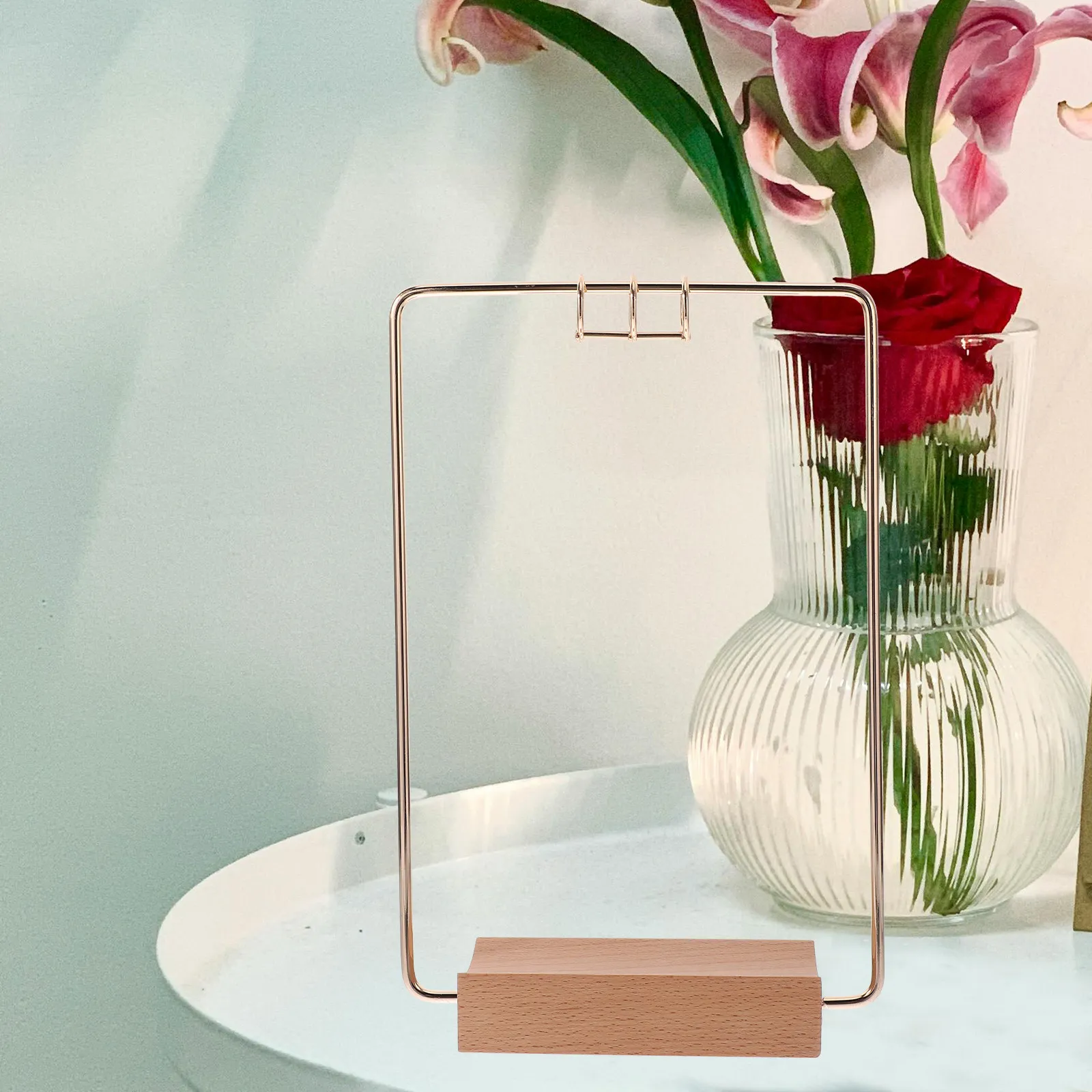 Premium Iron Calendar Stand for Desk Vertical Design Space Optimizing Desk Calendar Holder Compatible with All Page Calendars