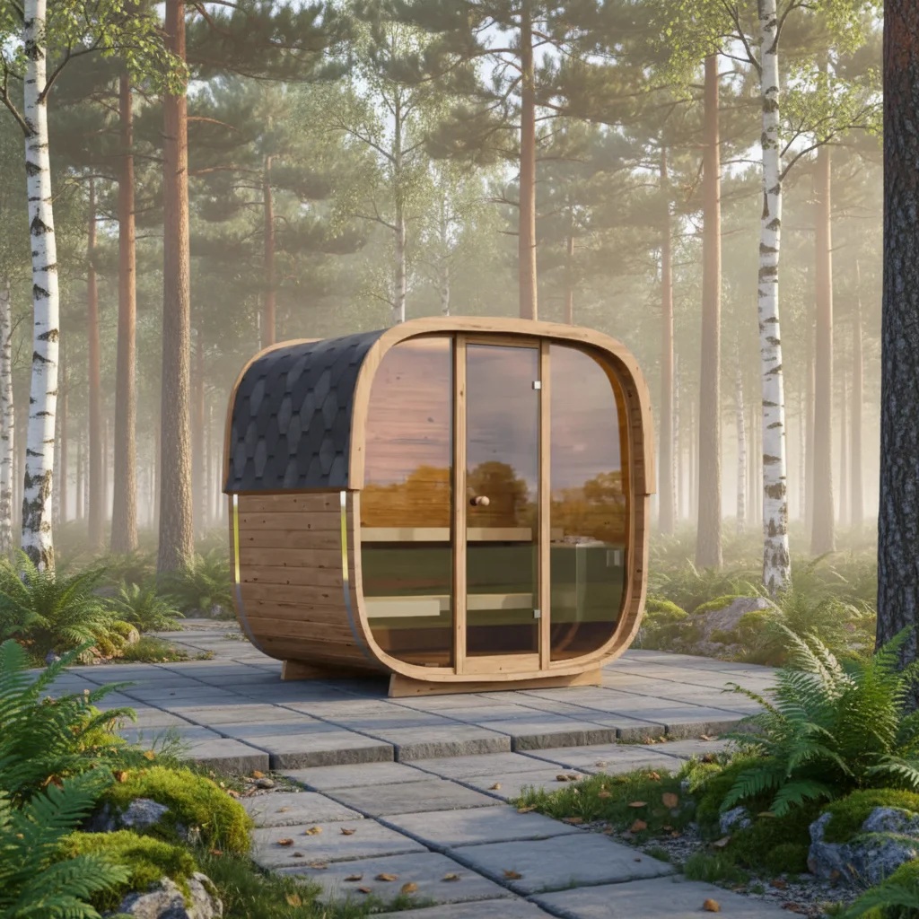 2-4 People Traditional Design Outdoor Detachable Garden Shed Dry Sauna Steam Room High-quality Red Cedar Wooden Villa