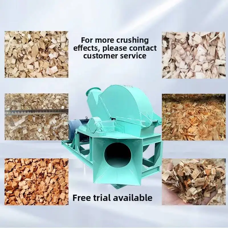 Chipper Planer Wood Chips Branch Fork Board Edge Material Tree Bark Dry And Wet Bamboo Crusher Log Slicer