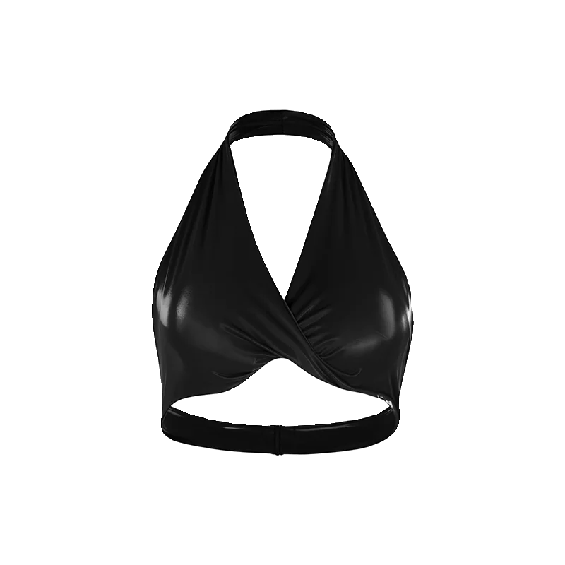 Одежда для латинских танцев из Великобритании, женский топ премиум-класса для латинских танцев с закрученной передней частью и встроенным бюстгальтером, минималистичная одежда для танцевальной практики с вырезом