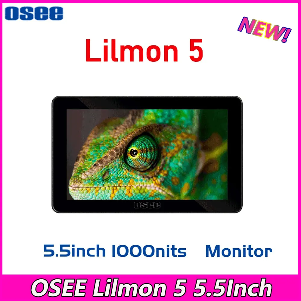 

Osee Lilmon 5 5.5Inch 1000Nits 4K Hdmi On-Camera Monitor Kit Touch Screen Camera Field Monitor with 3D Lut Hdr Wide Color Gamut