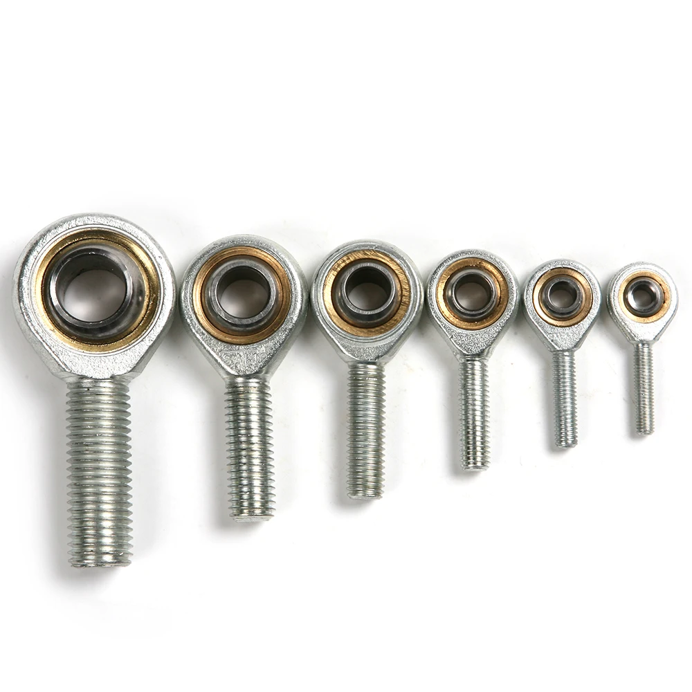 1pc Rod End Joint Bearing Metric Male Thread Left Hand Thread Fish Eye Ball Bearing M6/M8/M10/M12/M16 Sa T/k