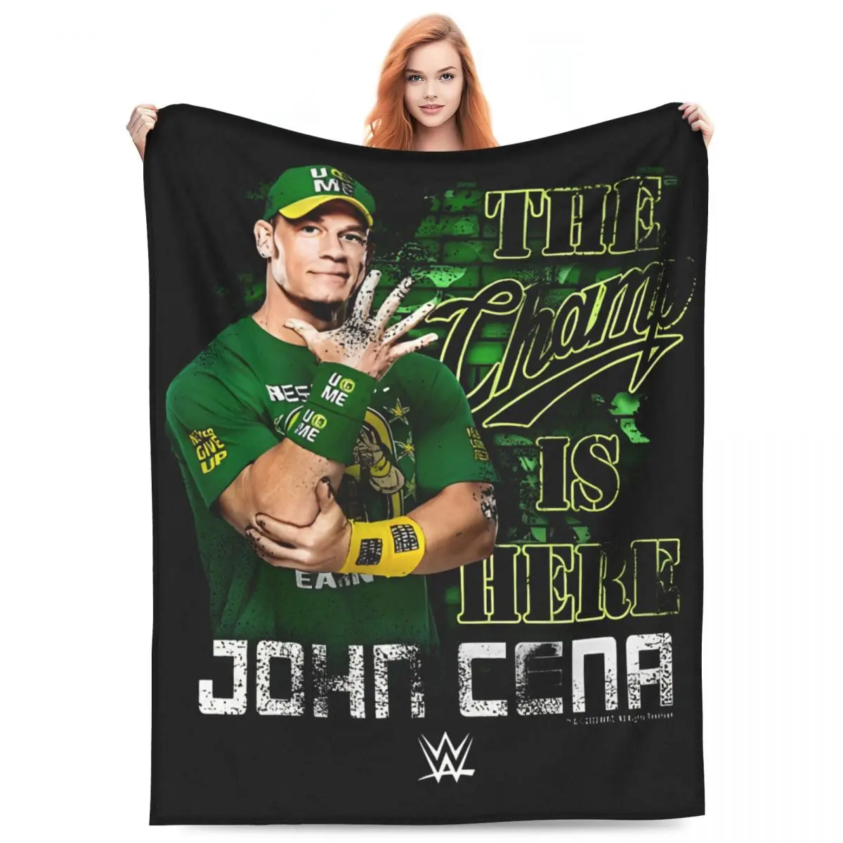 

Relax John Cena The Champ Is Here Blanket Accessories Room Decorative Wrestler Sports Throw Blanket Soft Fleece for Car