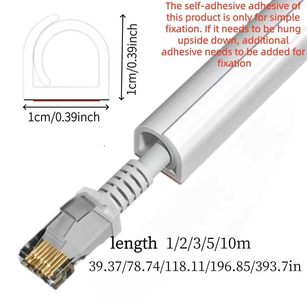 10/5/3/2/1m Cable Cover Protector PVC Self-Adhesive Wire Protection Strip Prevent Trip Wall And Floor Wire Organizer