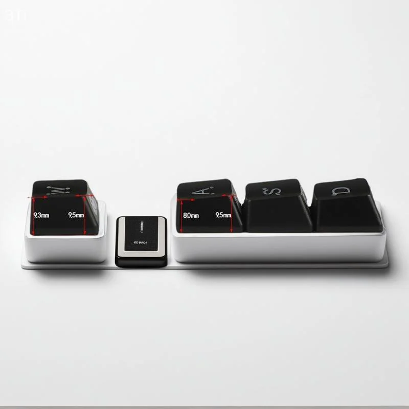 Conjunto de teclas de seta wasd inspiradas em emo, 4 peças, compatível com interruptor mx com iluminação lateral para teclados mecânicos