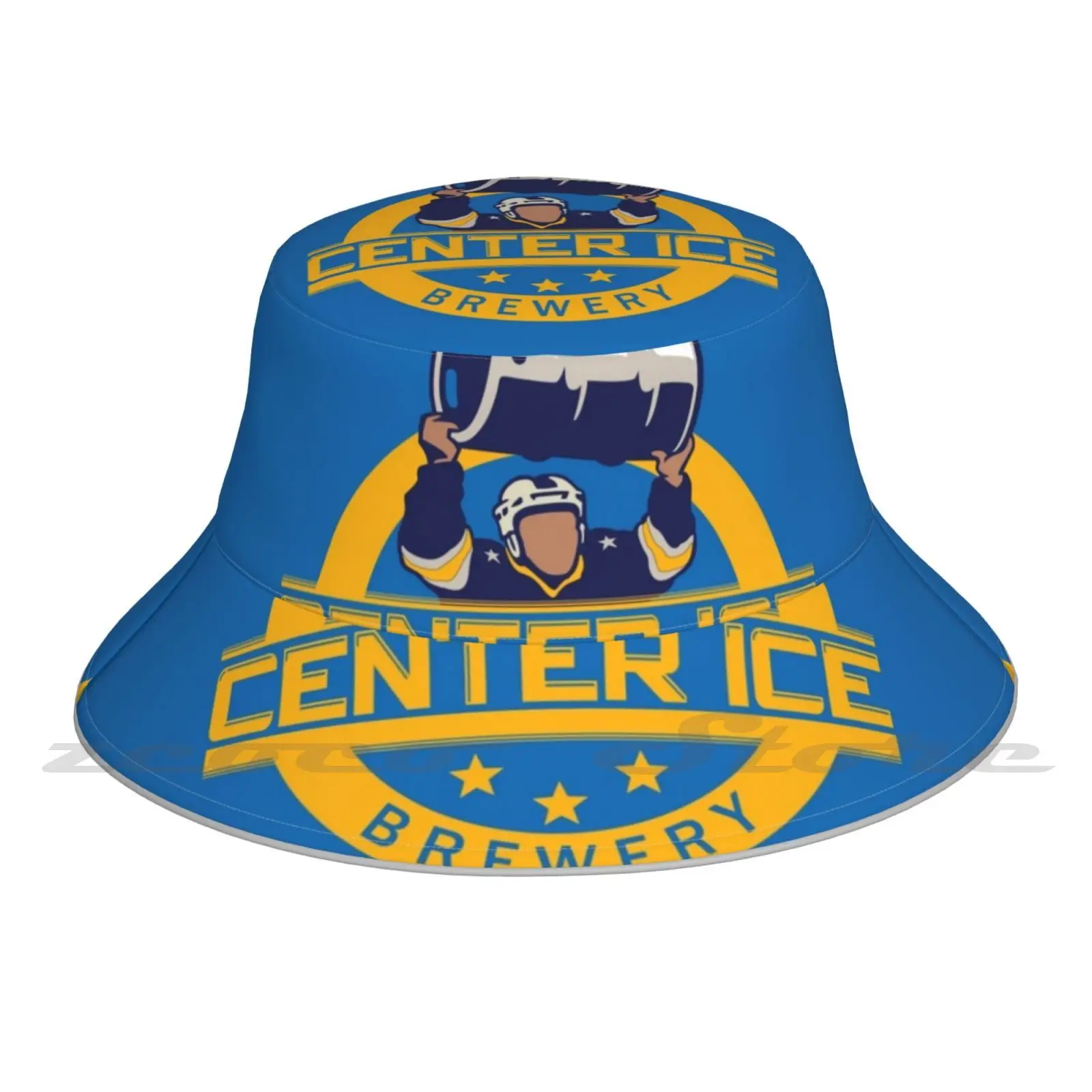 Center Ice Brewing-Bucket Hat Fashion Soft Personalized Pattern Gift Cap Surf 1980S Surfing Detroit Urban Chestnut Brewing