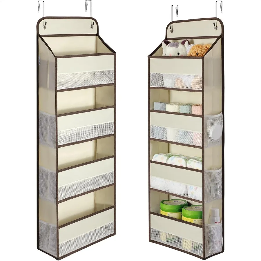 

Hanging Over the Door Organizer 1 Pack 35.2lbs Load Toy Stuffed Animal Storage Swingproof Bathroom Organizers and Storage for N