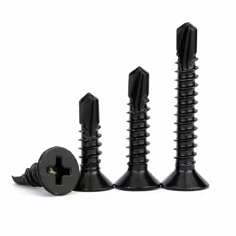 Black 410Stainless Steel Cross Pan Head Drilling Self Tapping Screws M3.5 M3.9 M4 -M5.5 Tapping Screw for Wood Metal Sheet 5