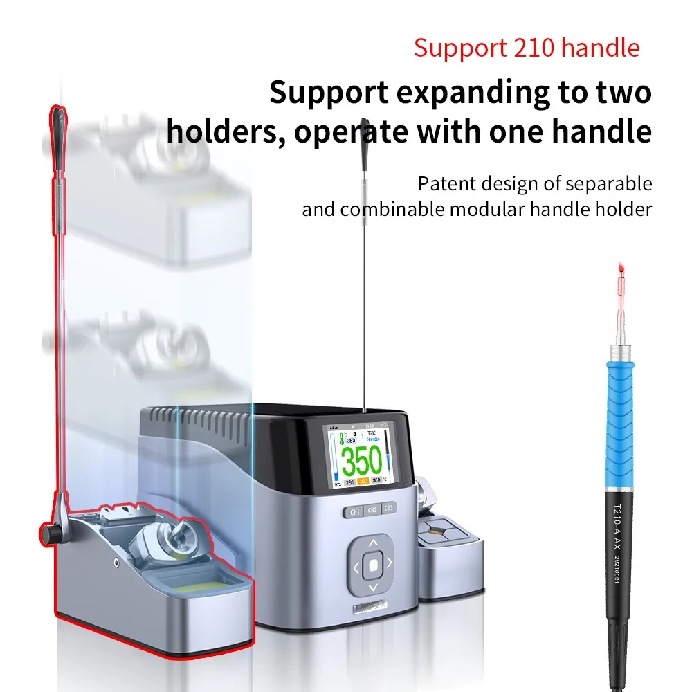 AiXun T410 Smart LED Display Dual Handle BGA Soldering Station Supports C115/C210/C245 Soldering Iron Welding Equipment