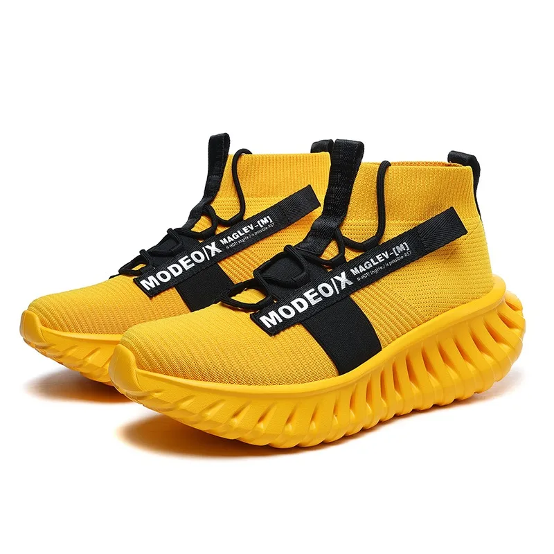 

Обувь 2023, осенние дышащие кроссовки с высоким берцем для мужчин, модная легкая молодежная спортивная обувь, увеличивающая рост