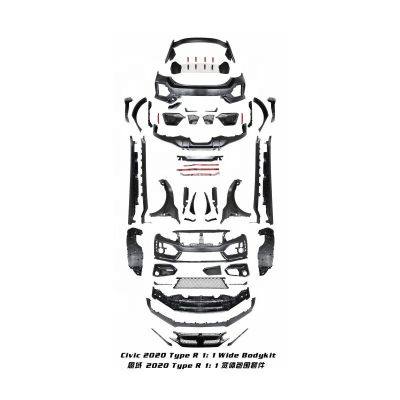 Заводская цена, полный широкий обвес для Civic FK 8, хэтчбек, седан 2016-2020, обновление в стиле Type-R, широкие обвесы