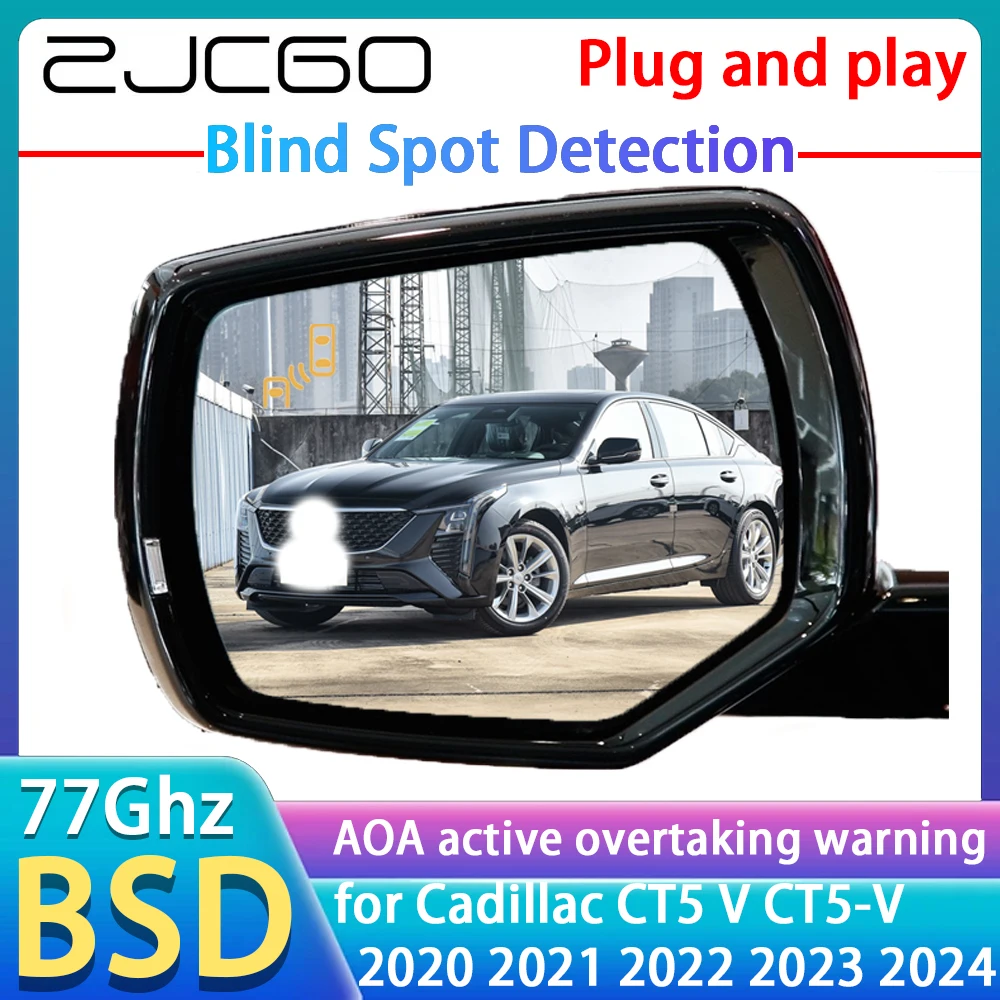 

77GHz Radar Detector BSD Blind Spot Detective Alert Mirror Assistance Accessories For Cadillac CT5 V CT5-V 2020~2024