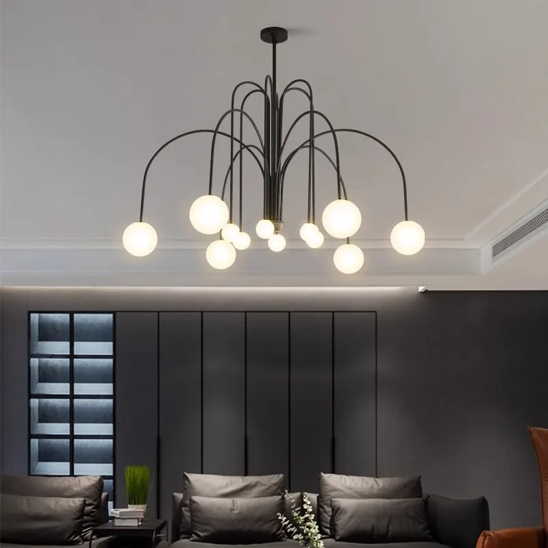 Great Price Reduction, Modern Gold/Black/Red Glass Chandelier, Dining Room, Living Room Home Ceiling Lighting Decoration, D75 cm