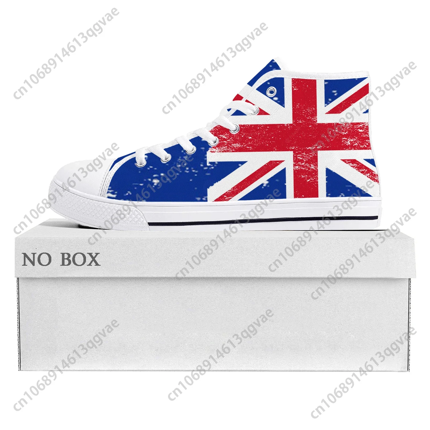 

England Flag High Top High Quality Sneakers Mens Womens Teenager Canvas Sneaker England Casual Couple Shoes Custom Shoe