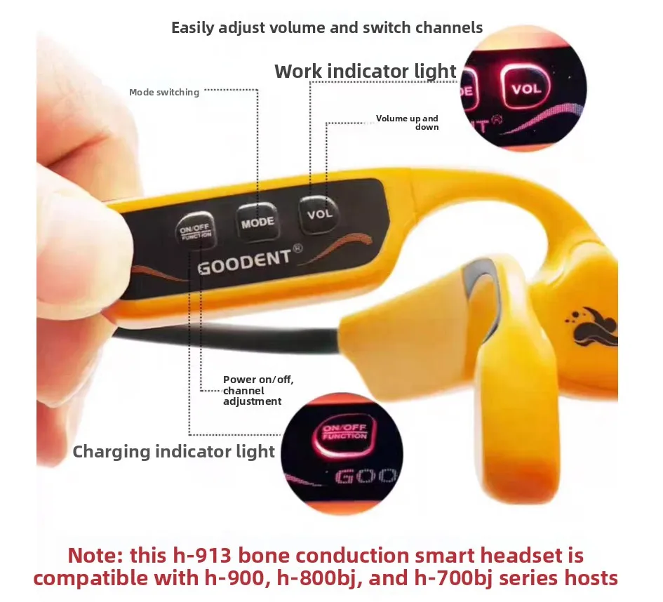 Swimming teaching and training bone conduction H-913 special underwater earphone walkie-talkie