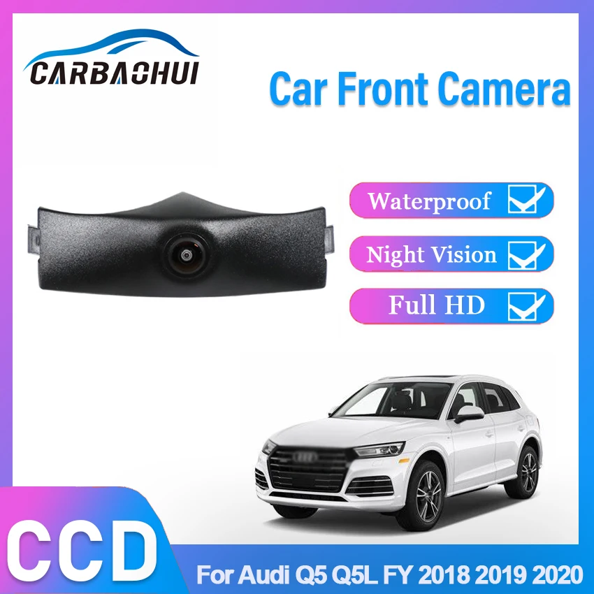 

HD CCD Car Front View Parking Night Vision Positive Waterproof Logo Camera For Audi Q5 Q5L FY 2018 2019 2020 Wide Angle