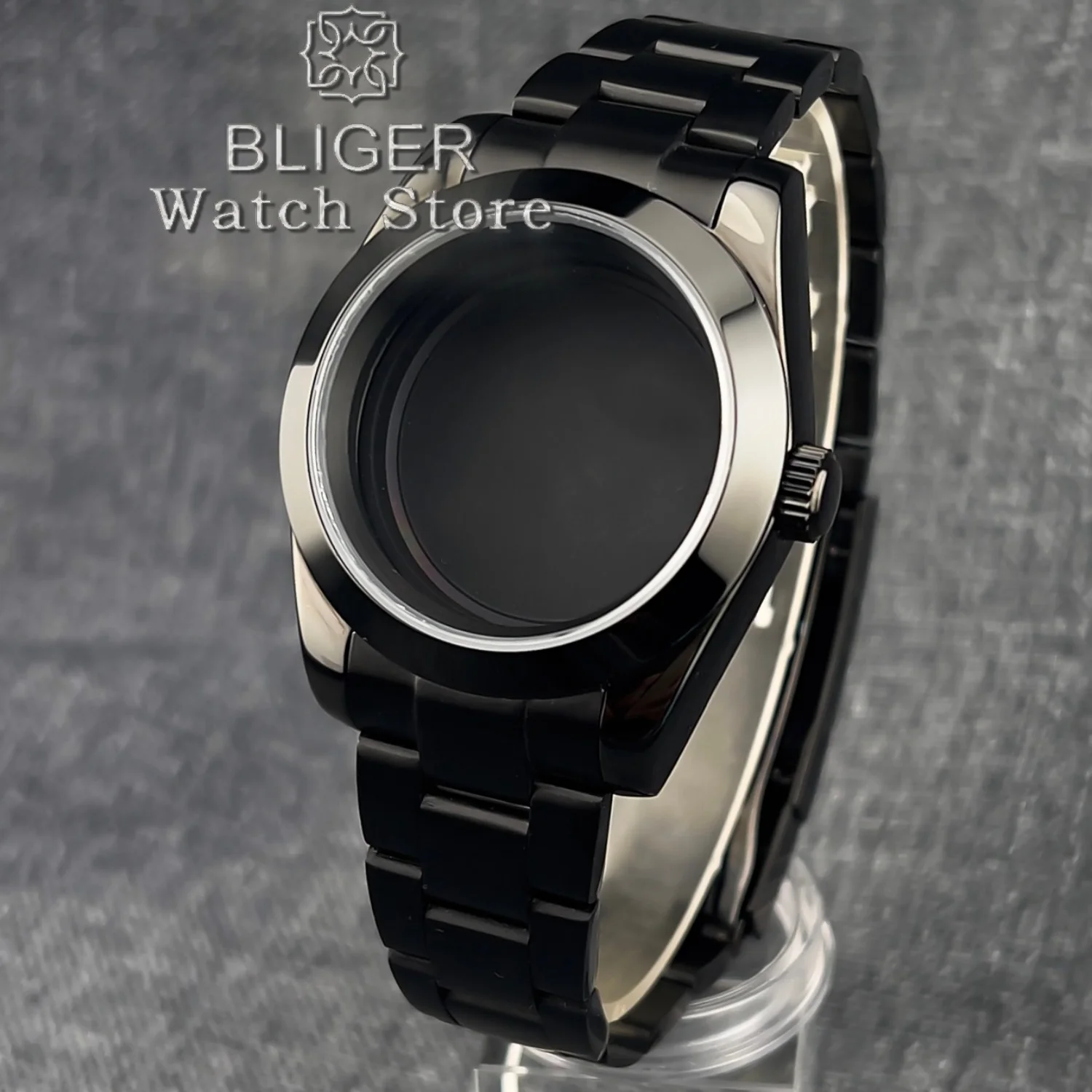 

36 мм/39 мм PVD черный польский водонепроницаемый корпус часов с сапфировым стеклом подходит для NH35 NH36 Miyota DG ETA2824 PT5000 механизм исследования деталей часов