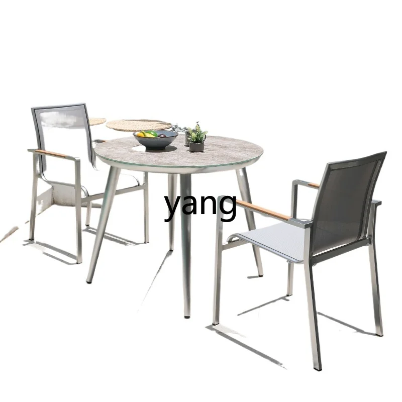 

LMM Outdoor Desk-Chair Garden Courtyard Hotel Outdoor Leisure Dining Table Yard Table and Chair