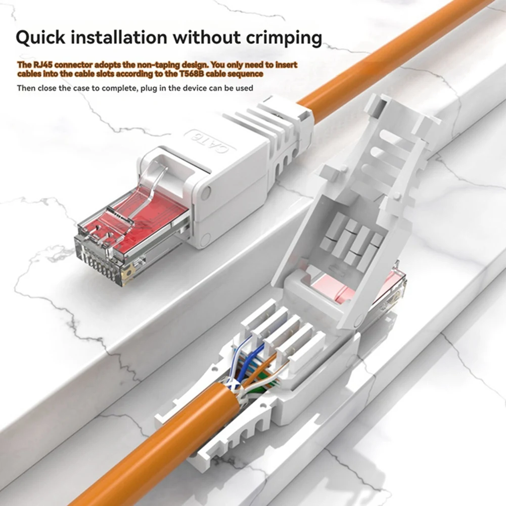 N34R_5 PCS RJ45 Wire-Punch Ethernet-stekker Eenvoudige doe-het-zelf-netwerkbeëindiging