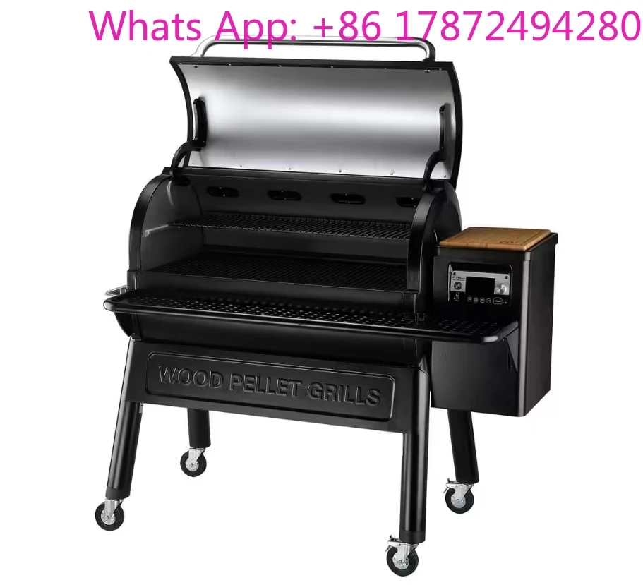 OEM Wood Pellet Grill 1068 Sq.in Bbq Grills Outdoor Bbq Smoker Meat Pellet Smoker Grill Machine with Pid Controller Wifi