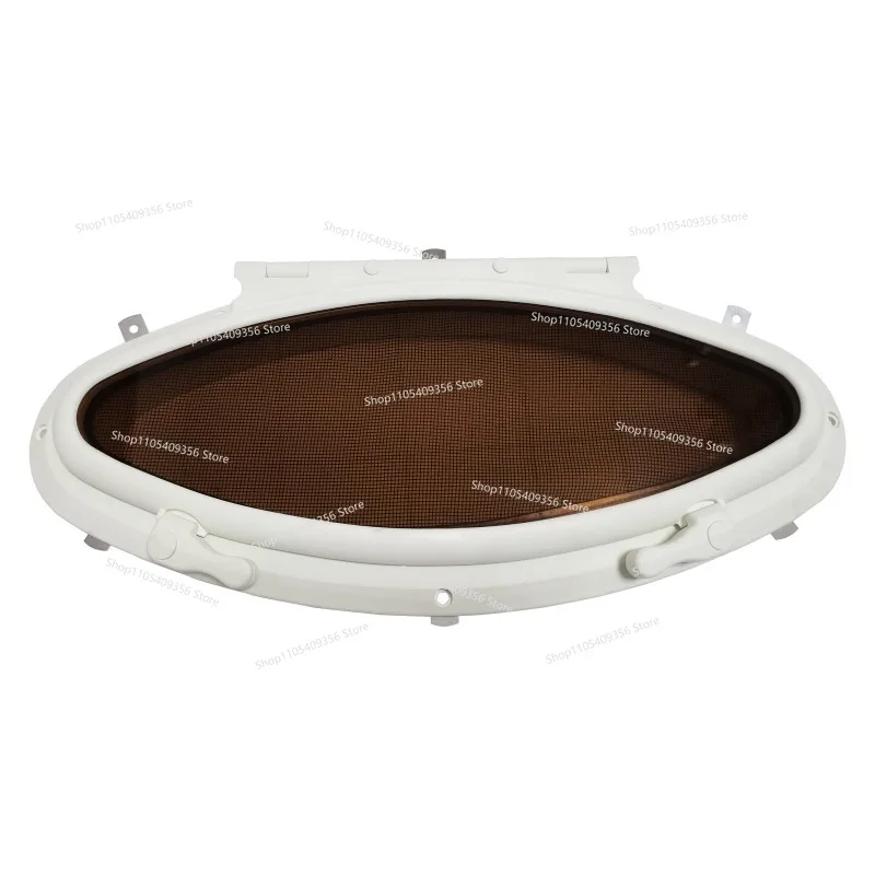 For Marine Plastic Oval Porthole with Screen, Escape Window, Special Porthole for Yacht RV, Ship Accessories