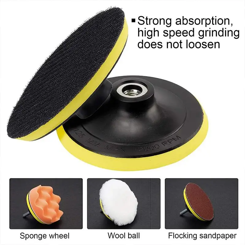 Backing Pad Hook And Loop Drill Adaptor Sanding Disc Angle Grinder 80mm-180mm Click Hardware