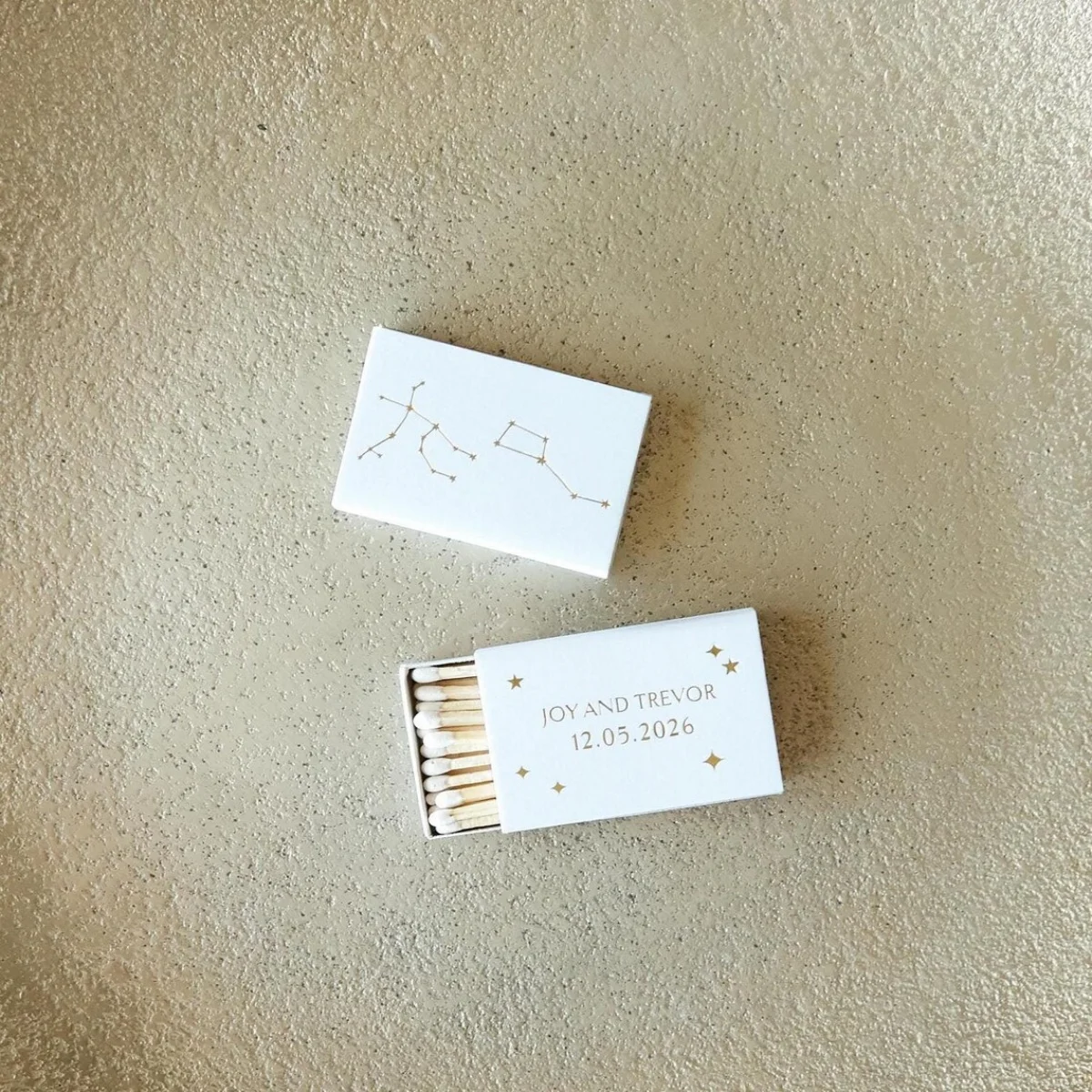 

Written In The Stars Match - Personalized Classic Matchboxes - Favors, Party Favors, Custom Foil Stamped Matches, Astrological W